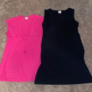 Swim Cover up bundle. Pink M Black L
